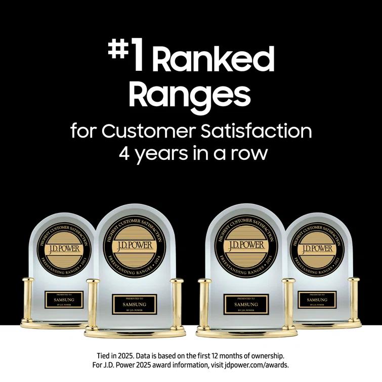 Samsung Samsung 6.0 cu. ft. Smart Freestanding Gas Range with Integrated Griddle NX60A6511SG