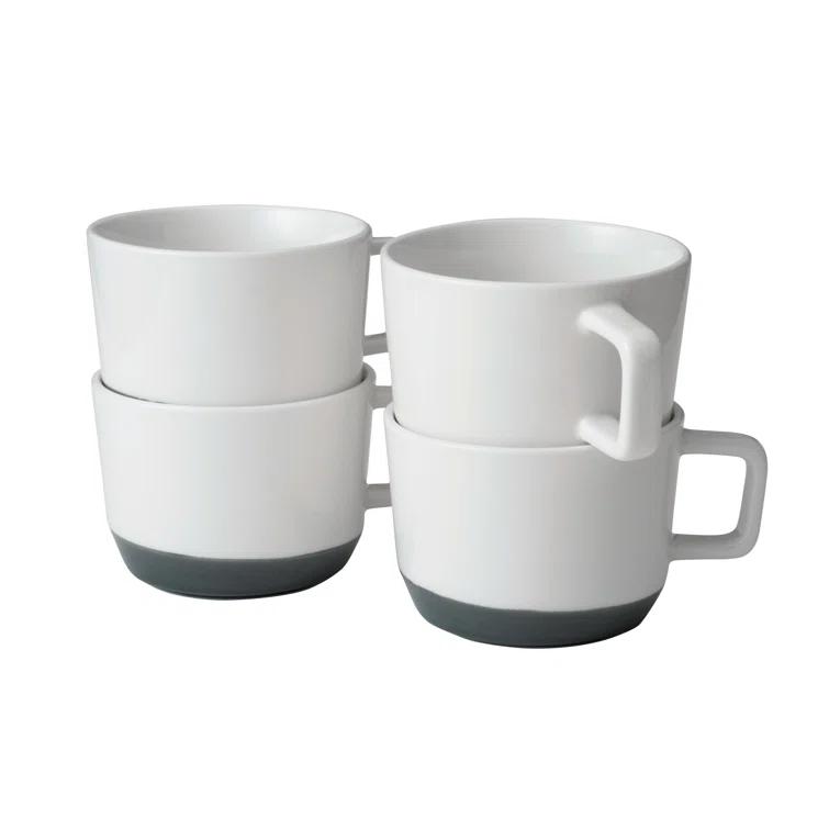 Austin Libbey 17.5-Ounce Large Porcelain Coffee Mug, Set Of 4, Himalayan Salt Pink (Set of 4)