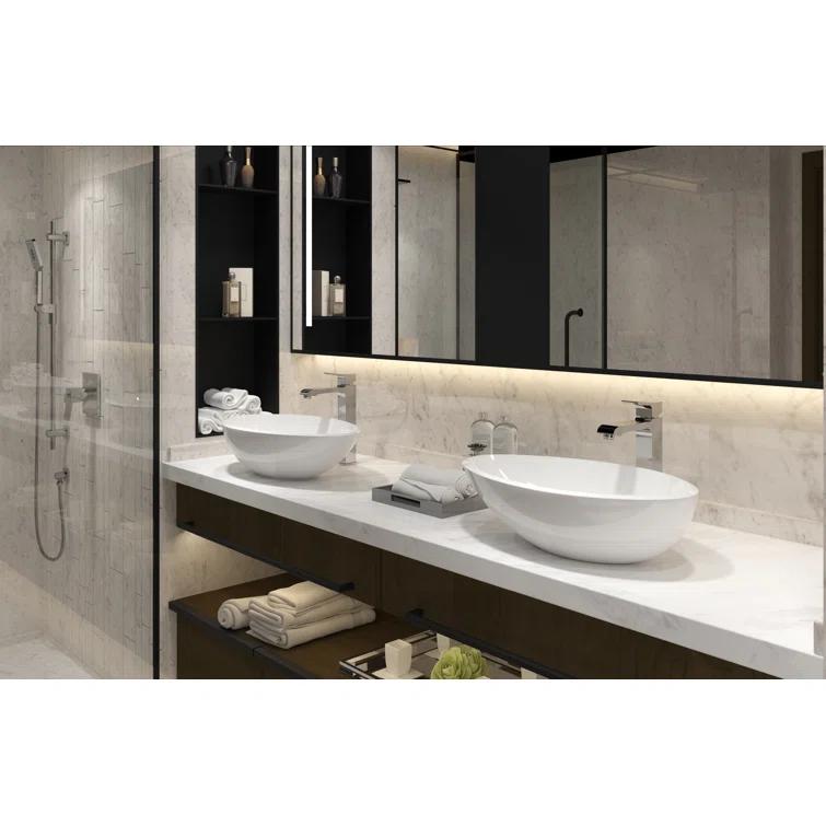 Zendo Thermostatic Single Hole Floor Mount Tub Filler Trim