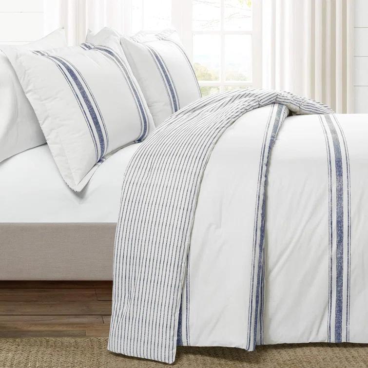 Farmhouse Standard Cotton Reversible Comforter Set
