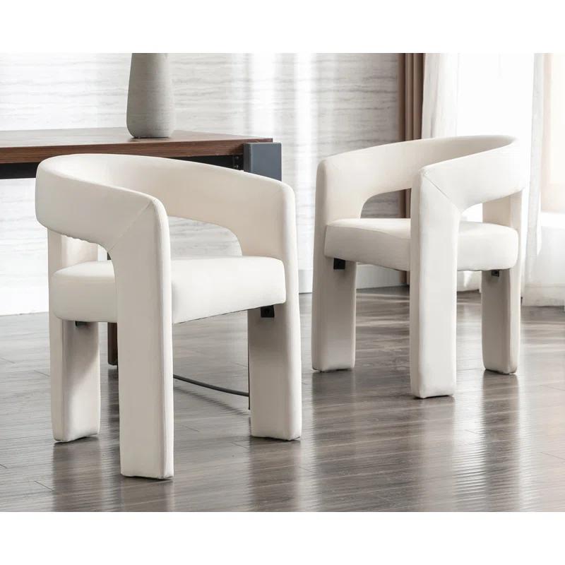 wahson office chair Modern Upholstered Barrel Dining Chairs (Set of 2)