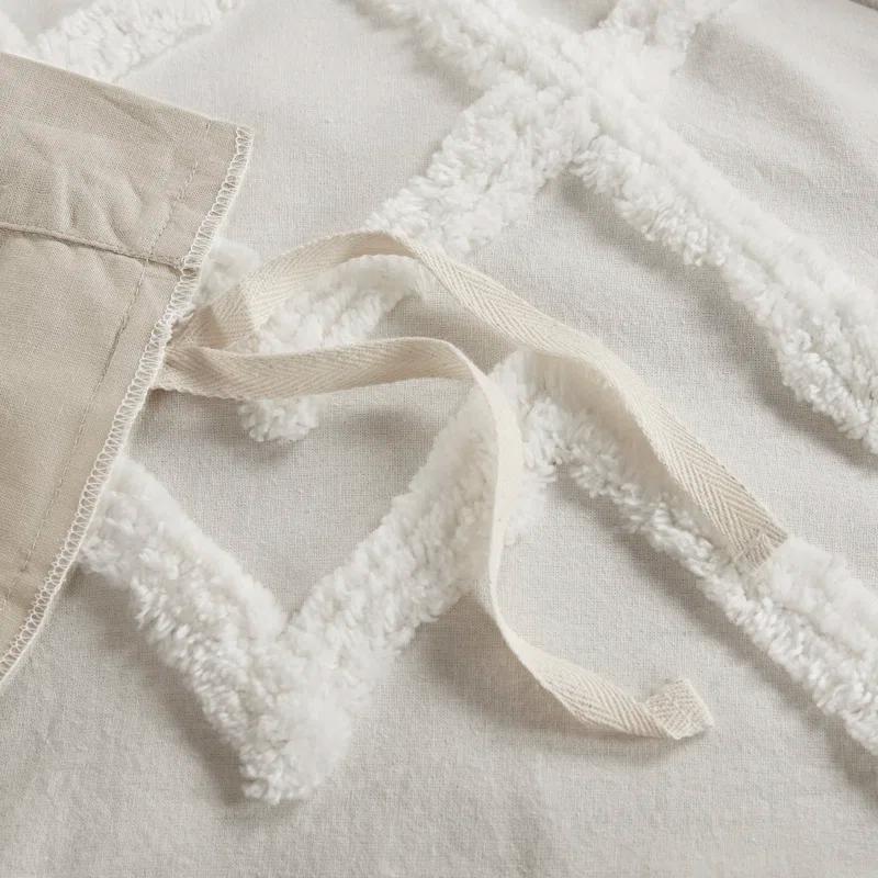 INK+IVY Mila Cotton Duvet Cover Set with Chenille Tufting & Reviews | Wayfair
