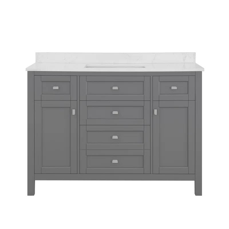Cahaba Juniper 48'' Free Standing Single Bathroom Vanity Set with Countertop and Sink