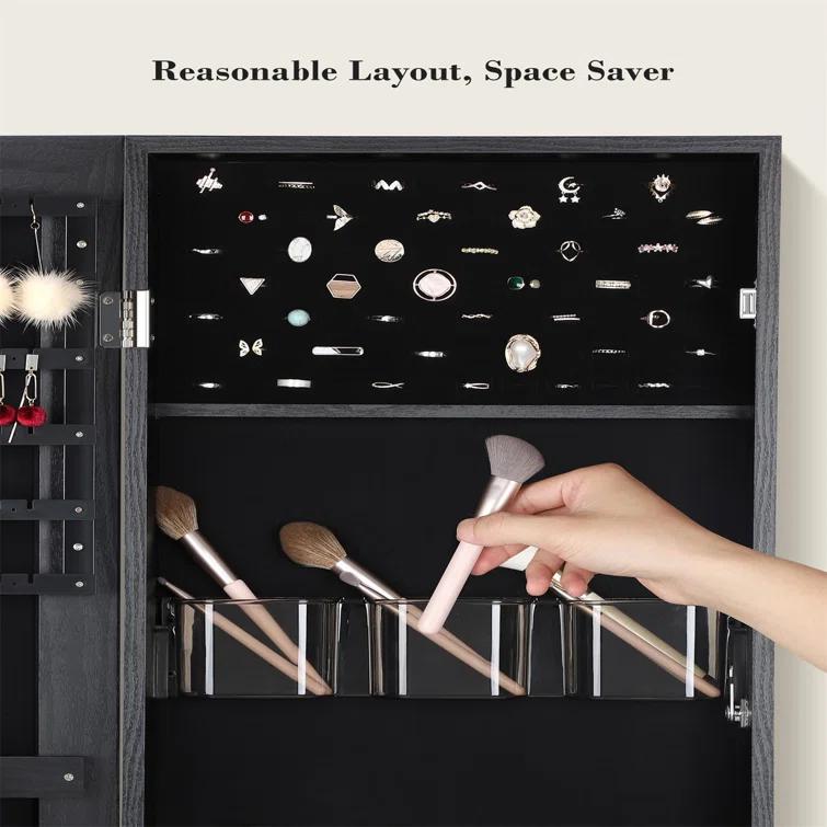 NIERBO Lockable Jewelry Organizer Mirror - Stylish Storage Solution For Women