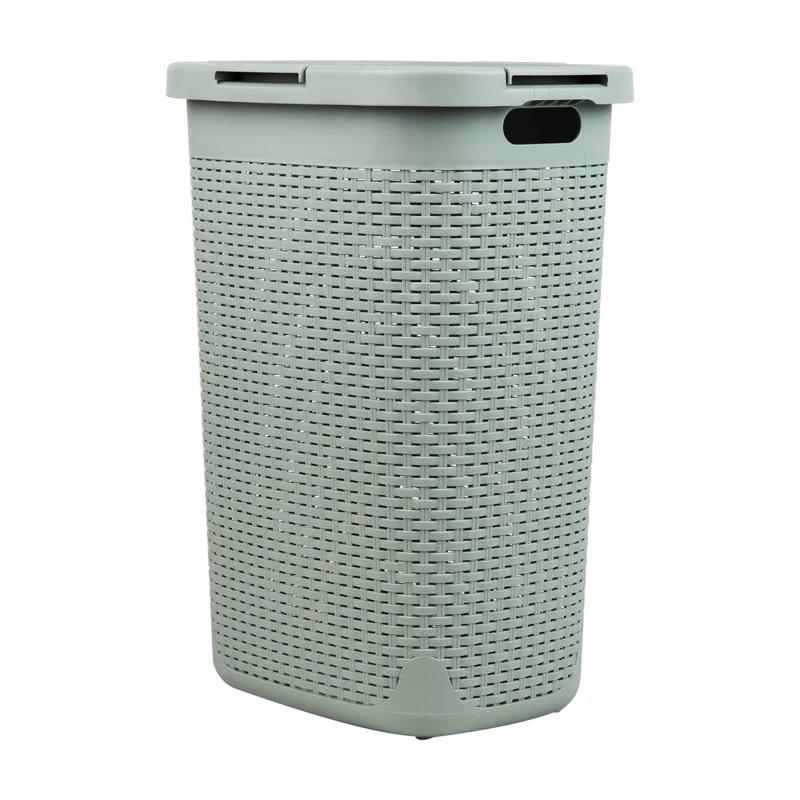 Mind Reader Mind Reader 50L Slim Laundry Hamper, Clothes Basket, Lid, Plastic