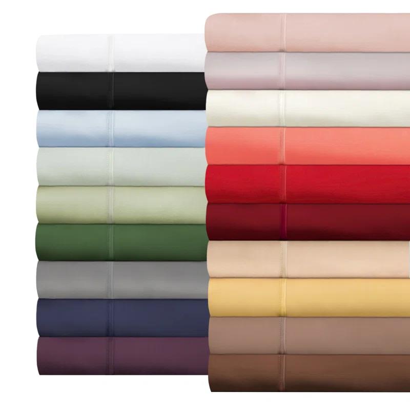 Superior 300 Thread Count Certified Egyptian Cotton Blend Solid Deep Pocket Bed Sheet Set