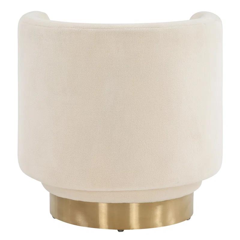 Everly Quinn Tews 29.7" Wide Polyester Swivel Barrel Chair | Wayfair