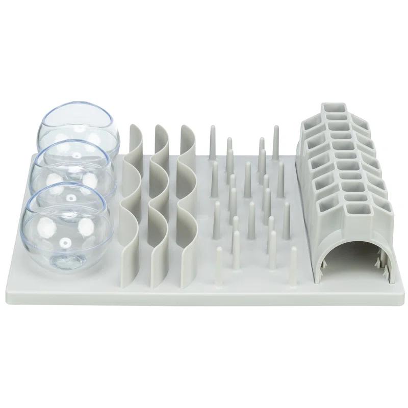 TRIXIE TRIXIE Fun Board Strategy Game for Cats, Puzzle Toy, Treat Dispenser, Interactive Play, White