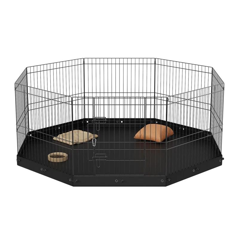 VEVOR 24'' H 8 Panel Metal Exercise Pen With Door