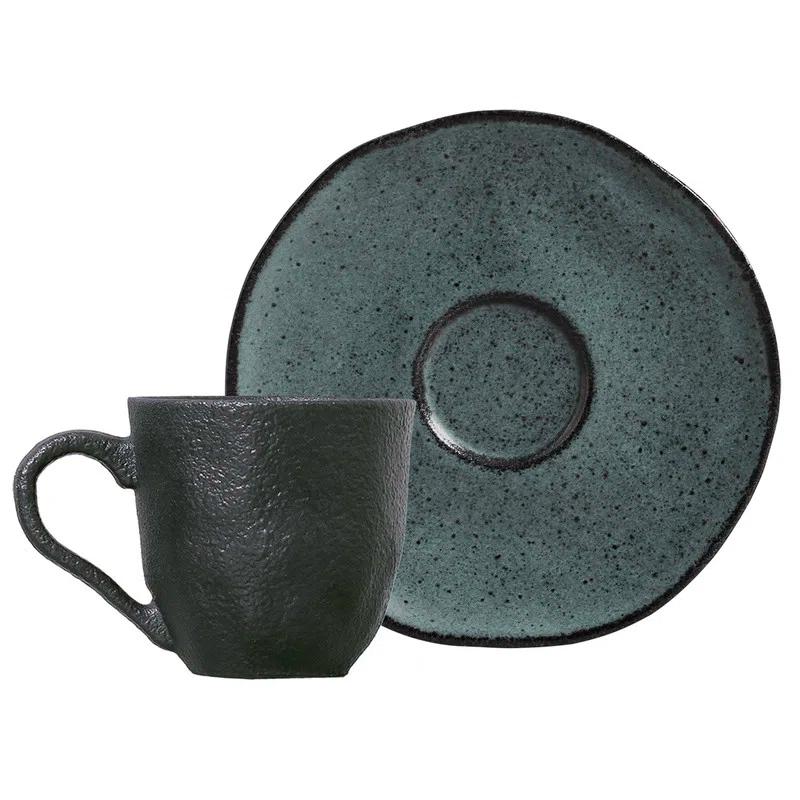 Porto Brasil Night Sky Commercial Dishwasher Safe 2.72'' Stoneware Saucer , Set of 6 (Set of 6)