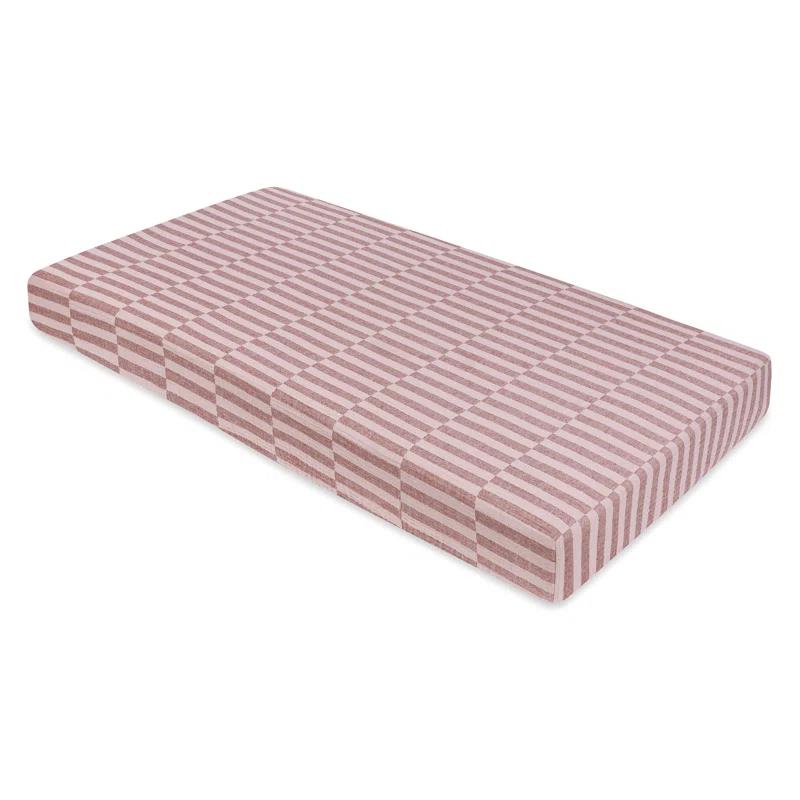 babyletto Maroon Stripe Muslin Crib Sheet