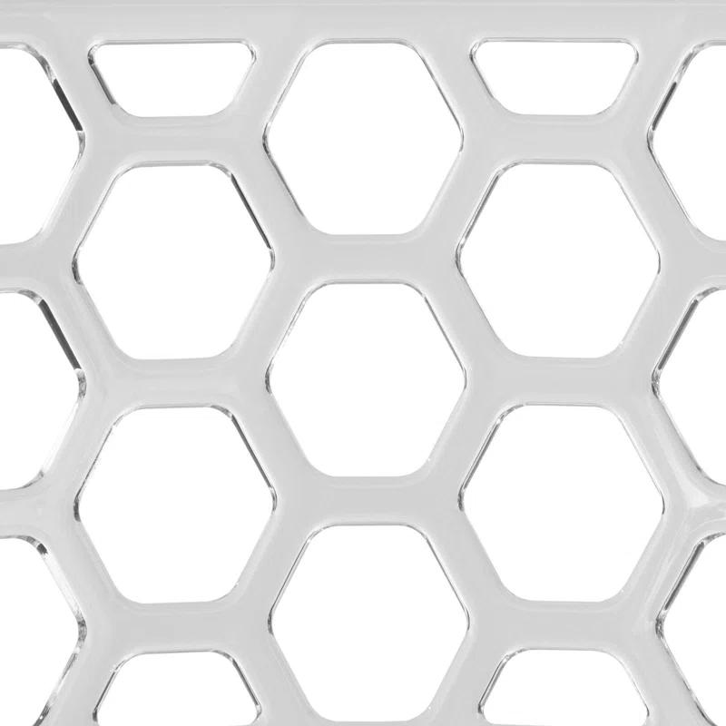 Orren Ellis Jakubowski Dynamic Modern Plastic Dining Side Chair with Honeycomb Design (Set of 2)