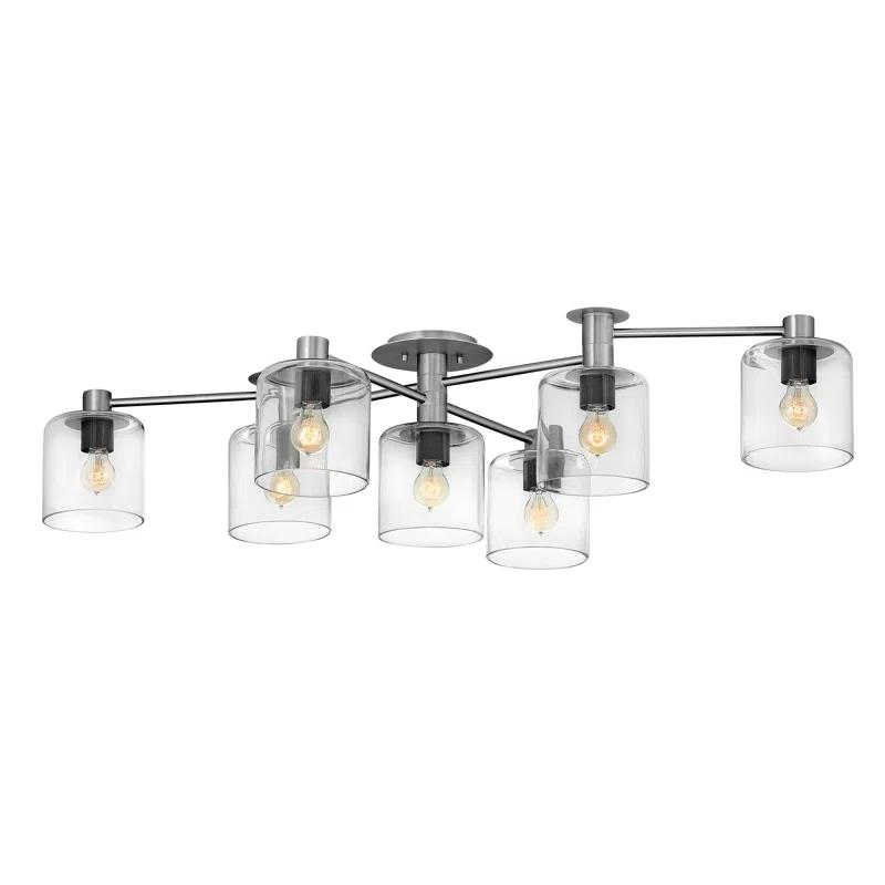 Axel Seven Light Adjustable Semi-Flush Mount Ceiling Light