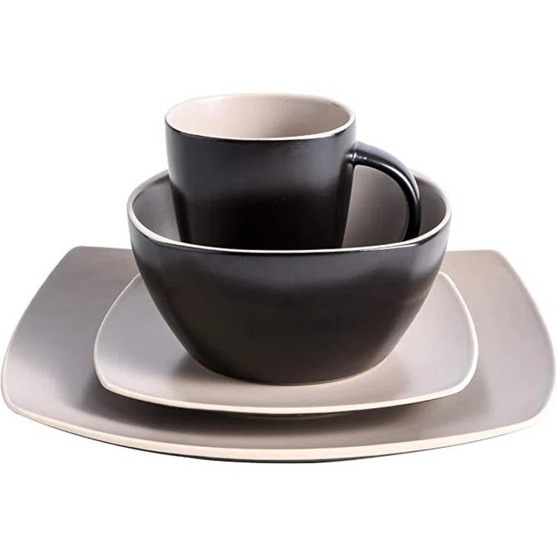 Soho Lounge Stoneware 16 Piece Dinnerware Set