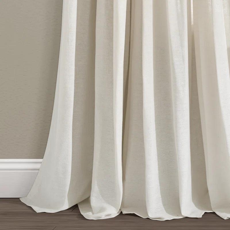 Lush Decor Beckham Window Semi-Sheer Rod Pocket Single Curtain Panel