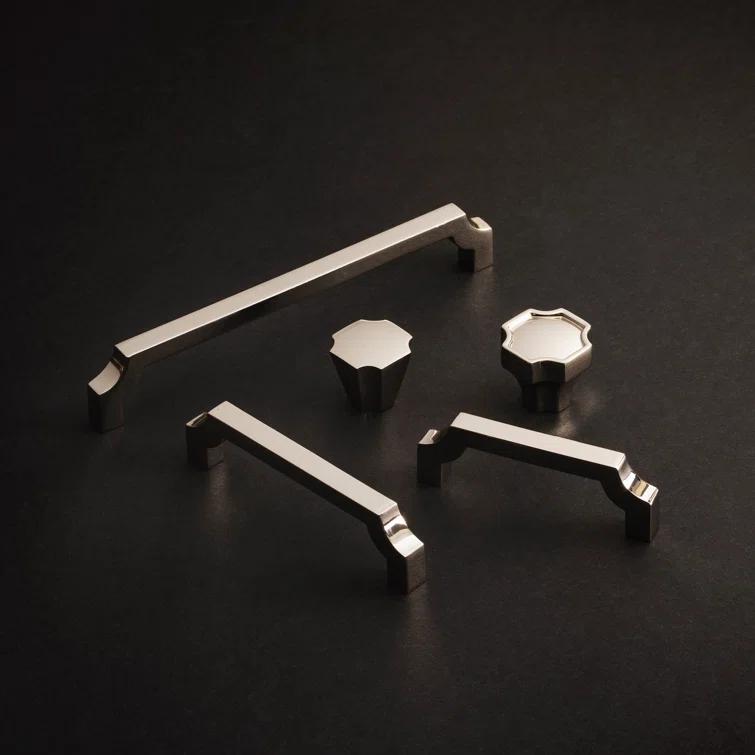 Matte Chrome 3-inch Modern Bar Handle with Mounting Hardware