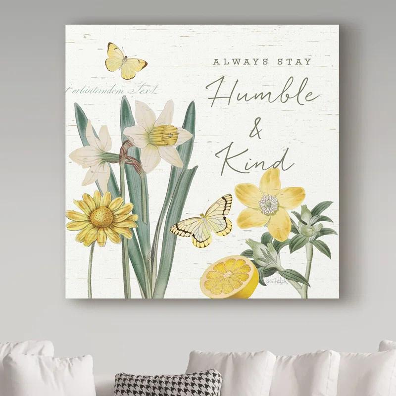 August Grove® 'Citron Curiosities V' Graphic Art Print on Wrapped Canvas