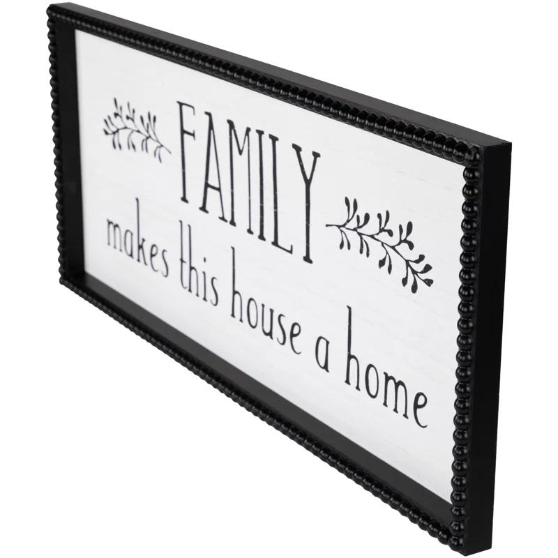 Northlight Seasonal Family Makes This House A Home Framed Wall Art - 23.75"