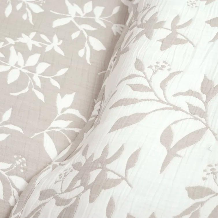 Lush Decor Floral Jacquard Reversible Soft Matelassé Quilt 3Pc Set