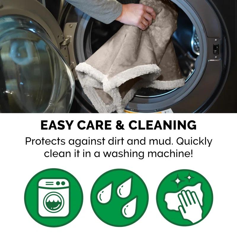 FurHaven Snuggly & Warm Soft-Edge Warming Waterproof Blanket