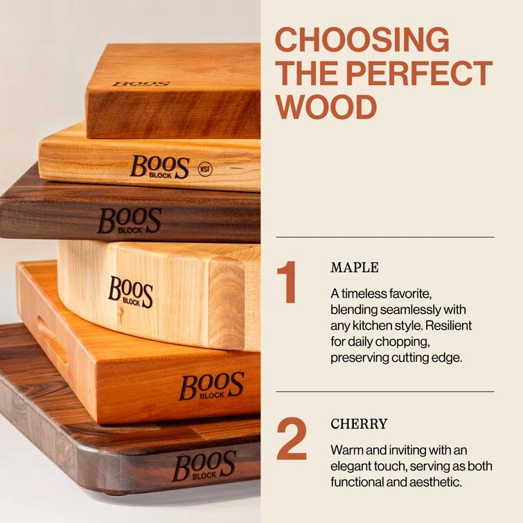John Boos Wood Edge Grain Reversible Cutting Board