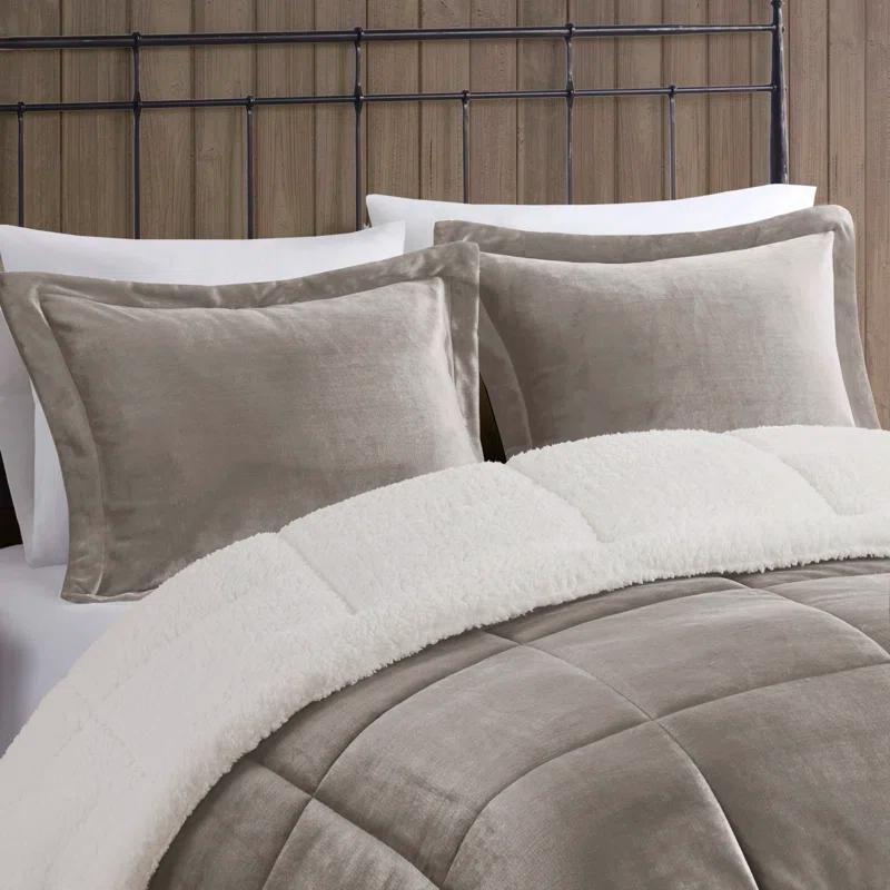 Woolrich Alton Plush to Sherpa Down Alternative Comforter Set