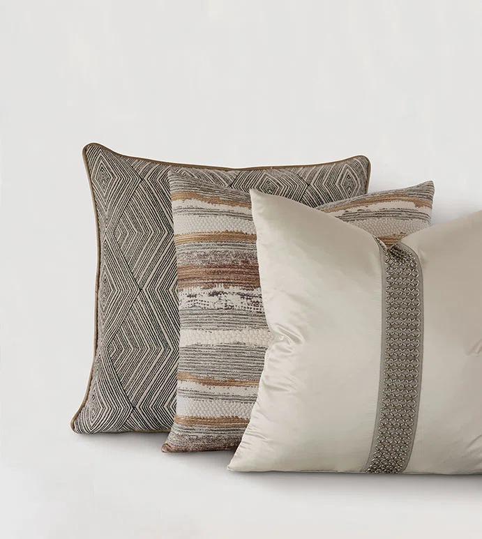 Eastern Accents Naya Embroidered Reversible Throw Pillow