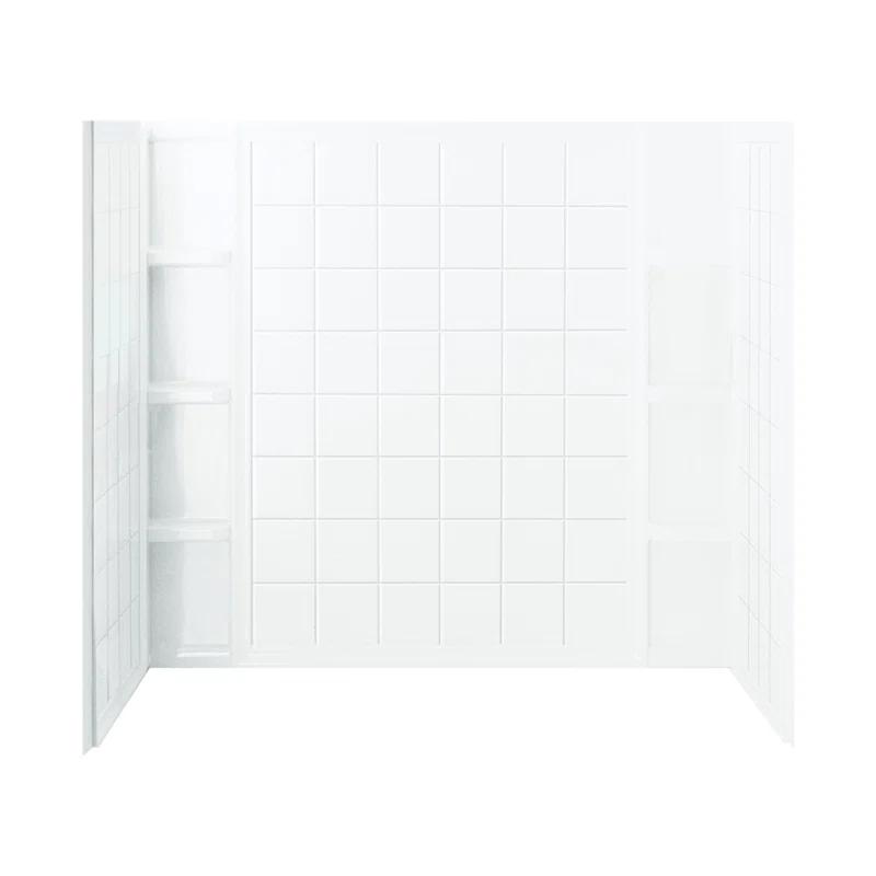 Sterling by Kohler Ensemble 60'' W 37.5'' D 54.25'' H Three Wall Alcove Composite Wall