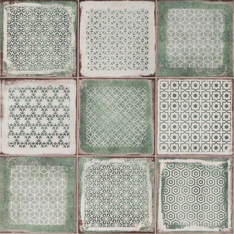 Bond Tile 8" x 8" Encaustic Patterned Look Wall & Floor Tile
