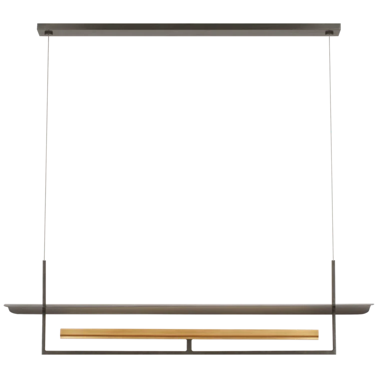 Hand Rubbed Antique Brass LED Linear Chandelier