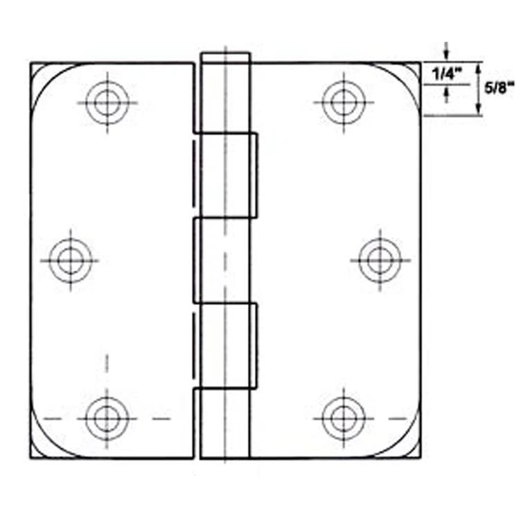 GlideRite Hardware 3.5" H x 3.5" W Butt Bearing 12 Door Hinges (Set of 12)