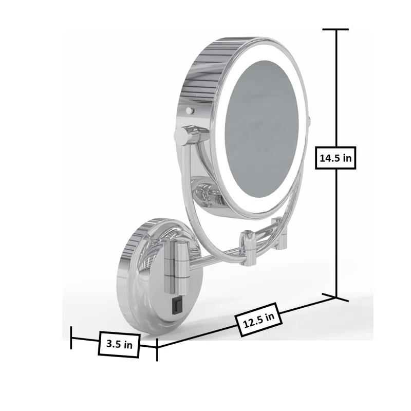 Aptations Kimball Young Metal Concave LED Wall Mirror