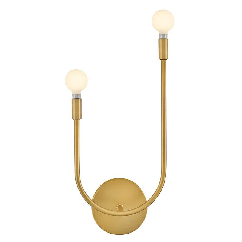 Lark 2-Light Right Hand White Linen Wall Sconce