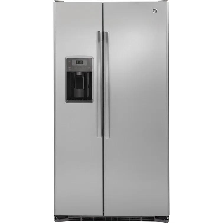 GE Appliances 36" Counter Depth Side-by-Side 21.9 cu. ft. Refrigerator GZS22DSJSS