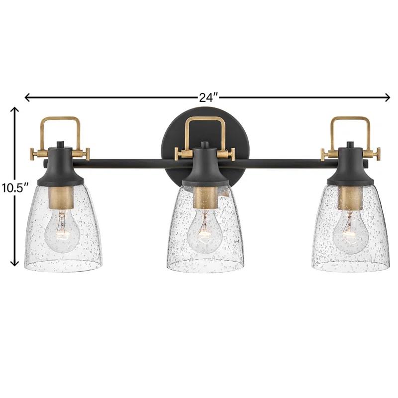 Easton 3-Light Dimmable Black Vanity light