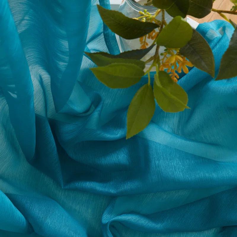 Ebern Designs Lauren Solid Color Semi-Sheer Rod Pocket Curtain Panels & Reviews | Wayfair