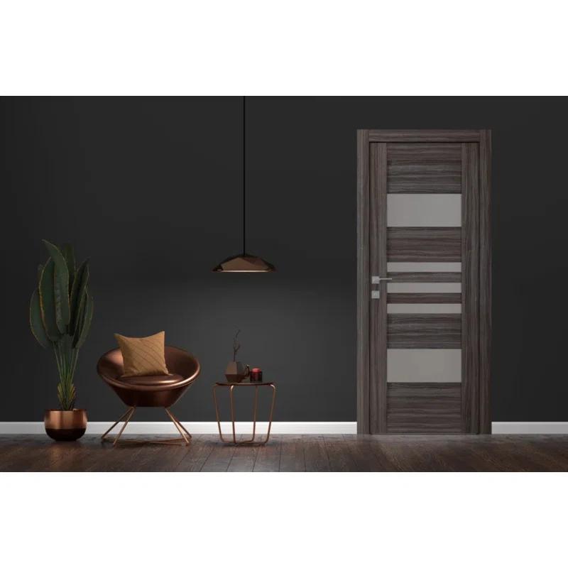 Belldinni Leti DIY-FRIENDLY Paneled Manufactured Wood and Glass Prefinished Standard Door