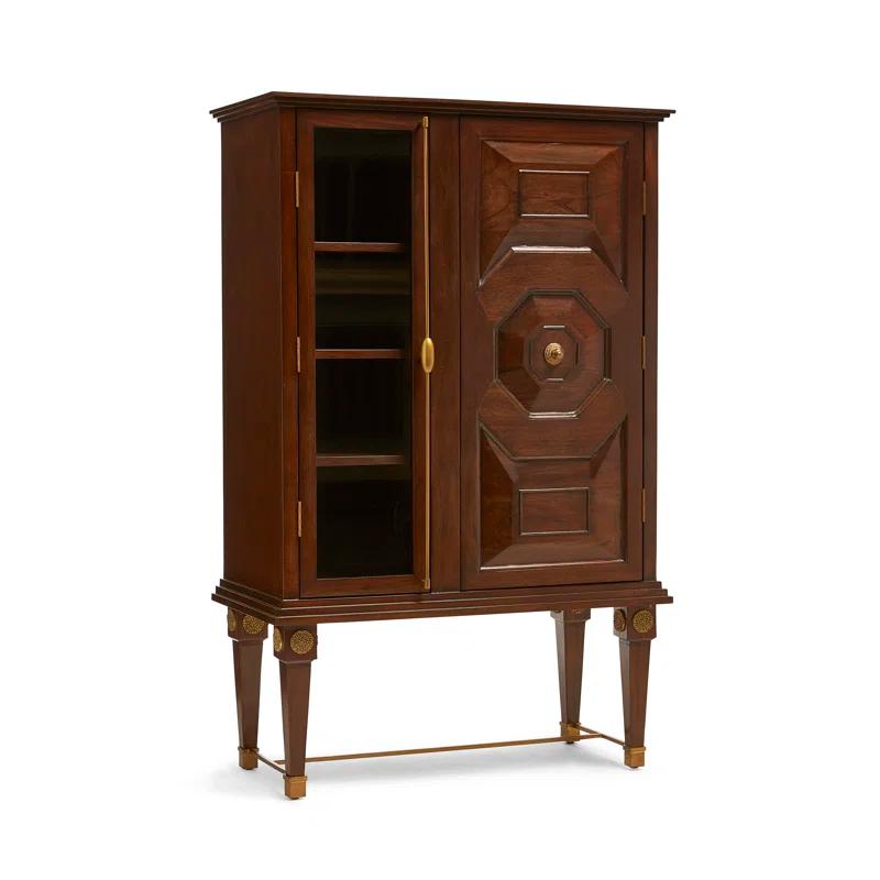 Maitland-Smith Art 36'' Solid Wood Bar Cabinet