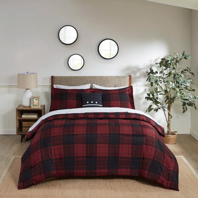 Everest Reversible Plaid Comforter Set with Bed Sheets