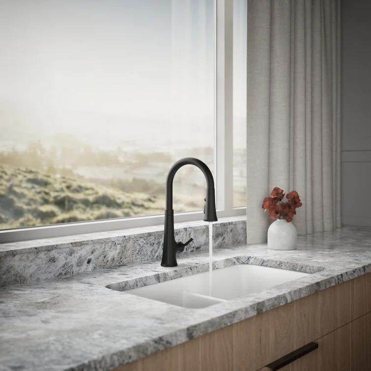 Tone Touchless Pull-Down Kitchen Sink Faucet with Three-Function Sprayhead