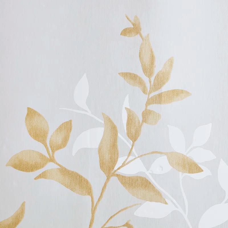 Madison Park Cecily Floral Printed Burnout Sheer Grommet Single Curtain Panel