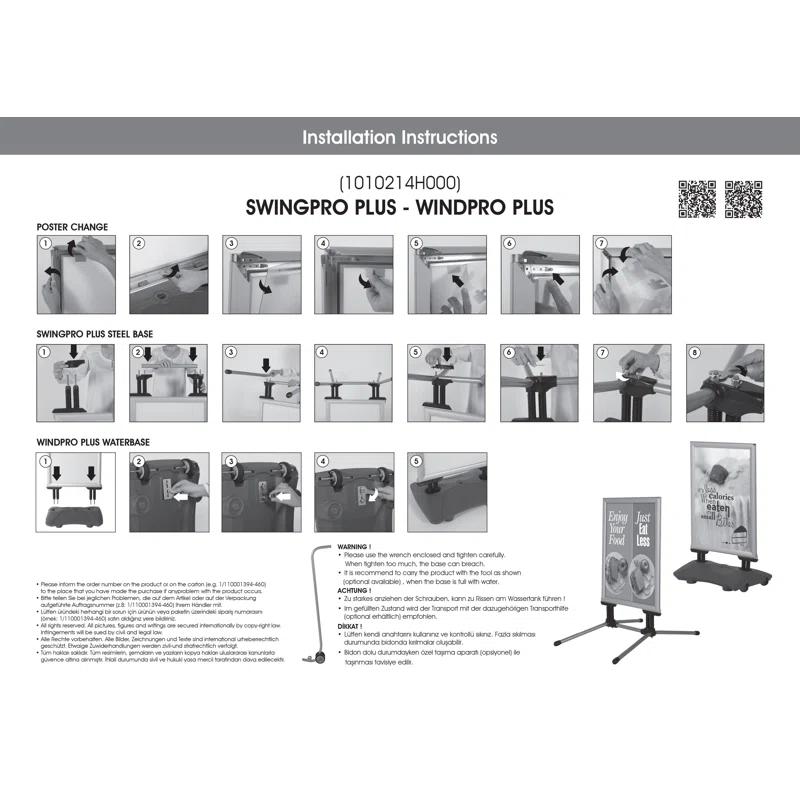 MT Displays Pavement Sidewalk Sign Holder