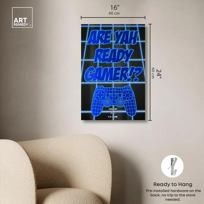 Art Remedy Ready Gamer Canvas Gamer Art Prints by Art Remedy
