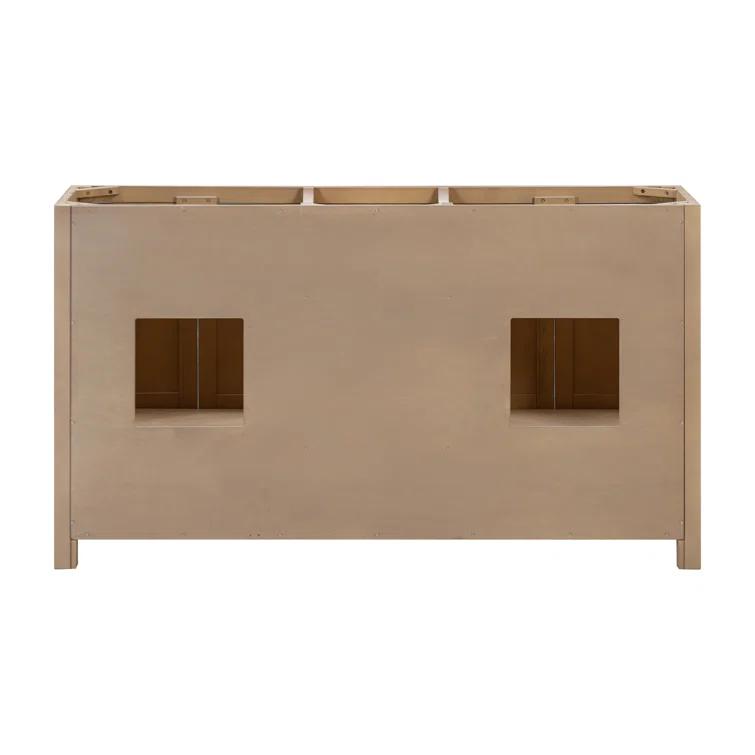 Mercury Row® Souther 60'' Double Bathroom Vanity Base Only in Brushed Oak Finish