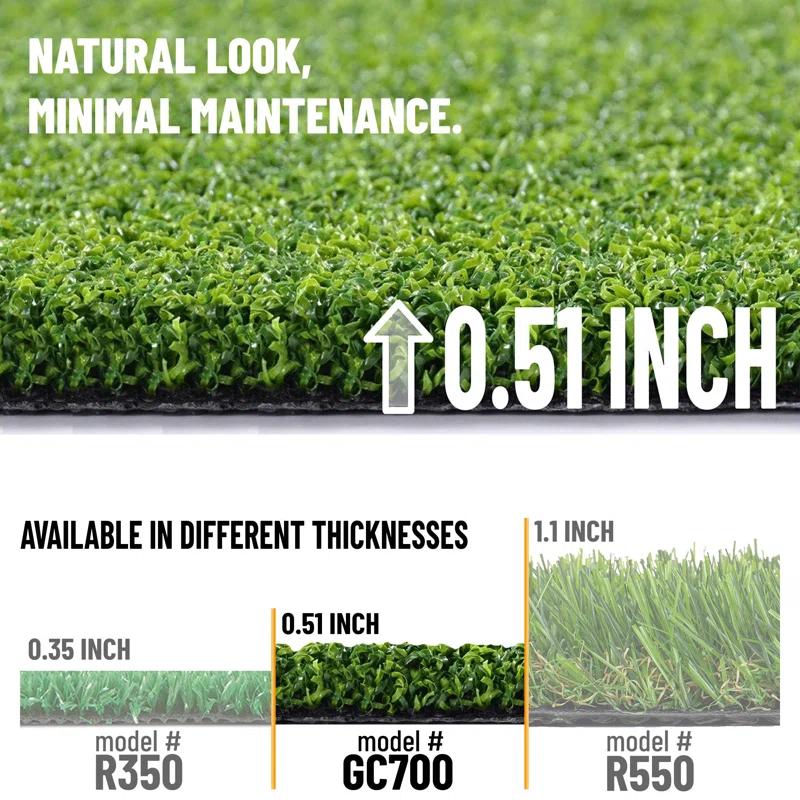 Ottomanson Ottomanson Outdoor Sports & Practice Turf – Waterproof Artificial Grass Mat for Backyard, Patio, and Recreational Use