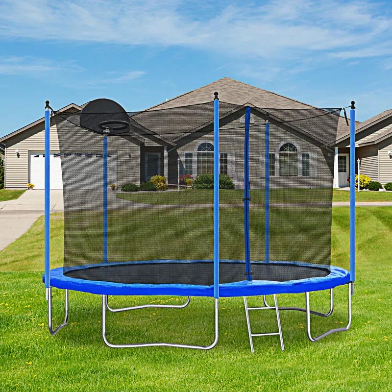 Audiohome Audiohome 12' Round Backyard Trampoline with Safety Enclosure