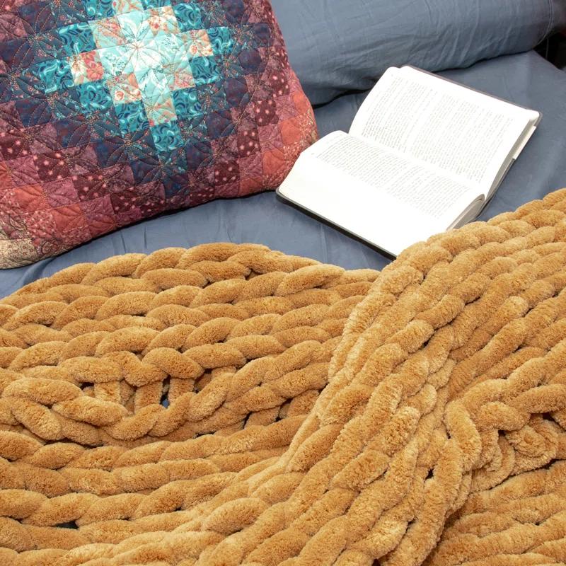 Donna Sharp Chenille Knitted Chenille Throw