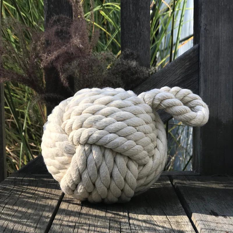 Monkey Knot Jute Weighted Floor Stop