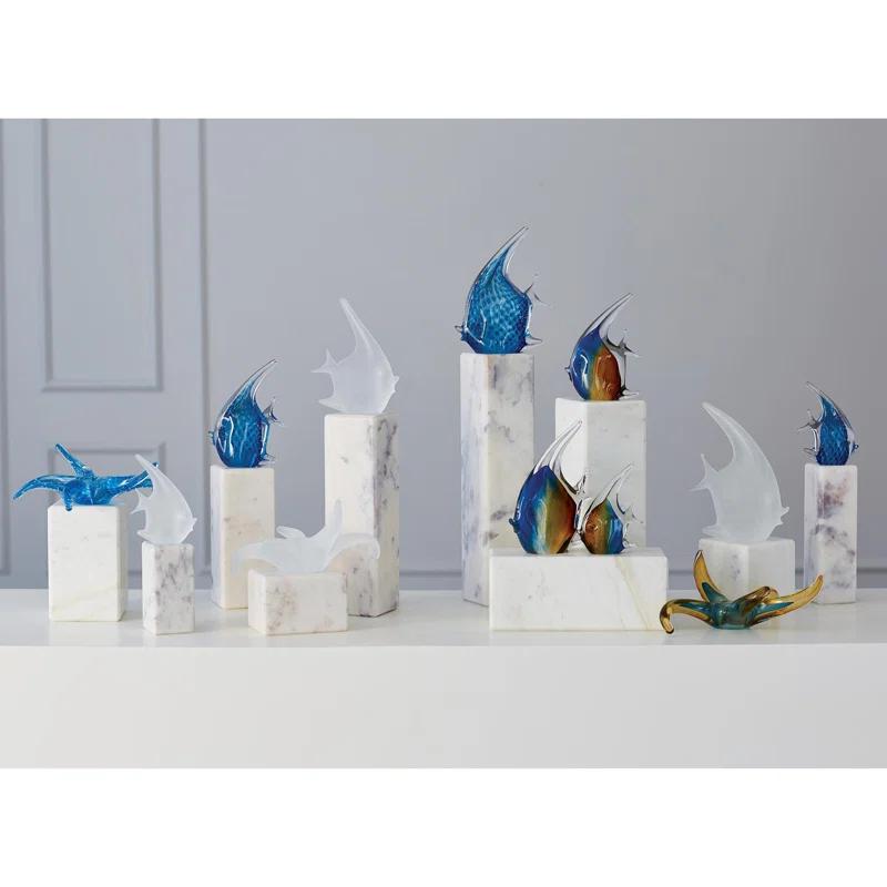 Global Views Marble Mini Pedestal/Riser