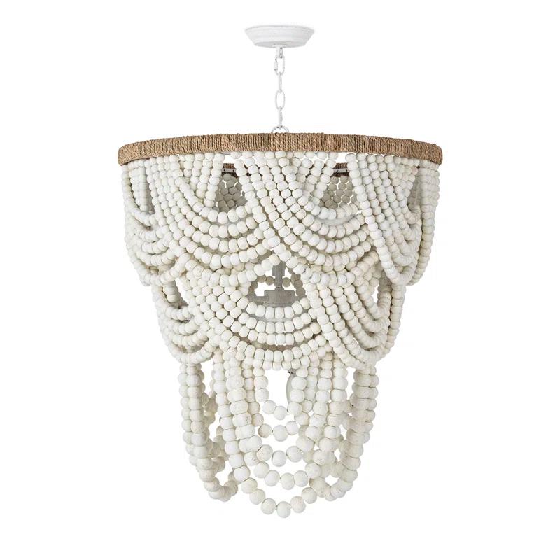 Ombre Wood Bead Chandelier